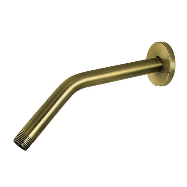 10 in. Shower Arm with Flange in Antique Brass