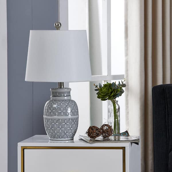 Maxax Sacramento 19 .75 in. Gray Table Lamp