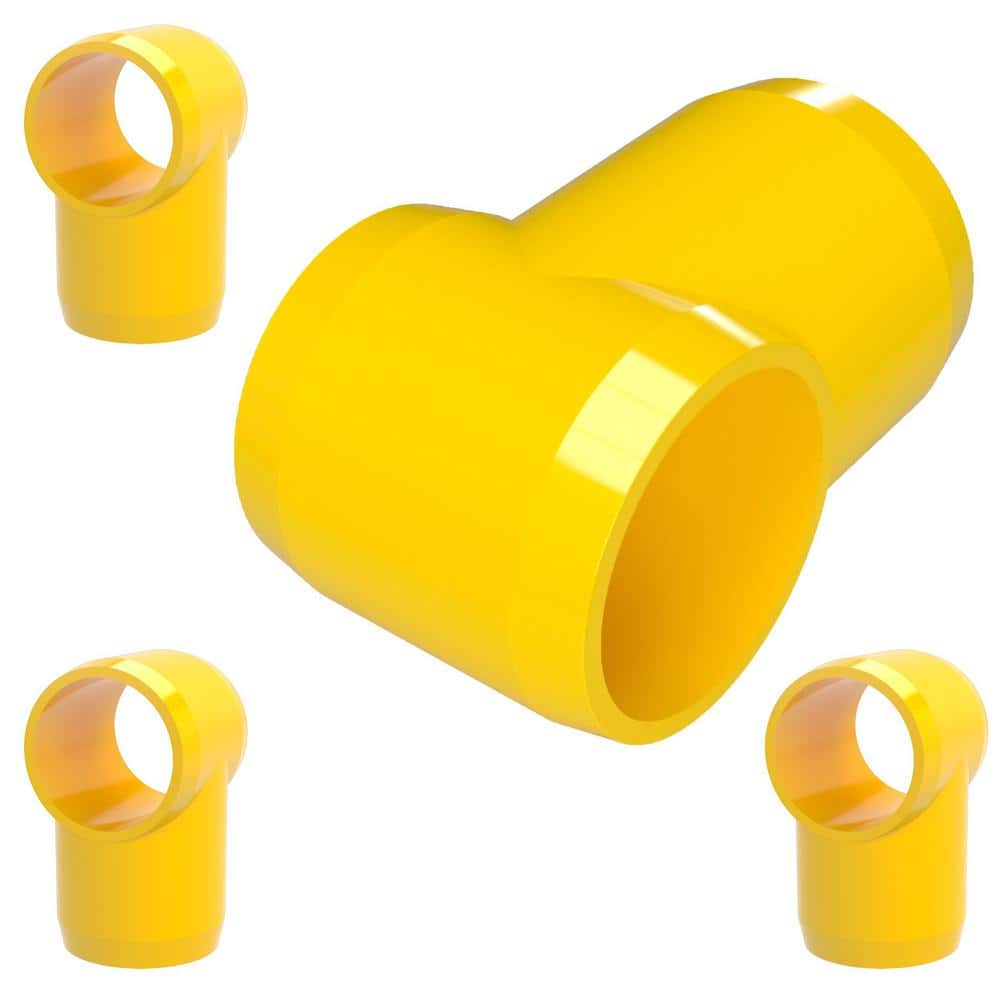 1-1/4 in. Furniture Grade PVC Slip Sling Tee in Yellow (4-Pack) price history on PriceWatchPro