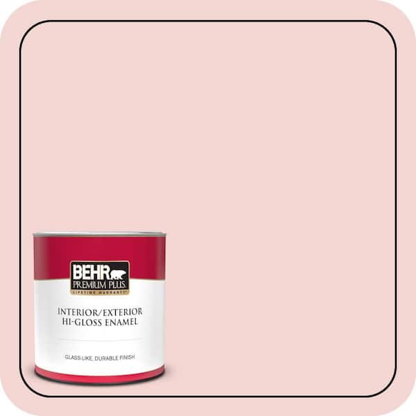 BEHR PREMIUM PLUS 1 qt. #150C-2 Hawaiian Shell Hi-Gloss Enamel Interior/Exterior Paint & Primer