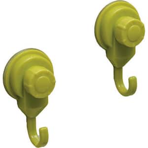 Green Bath, Kitchen, Home Strong Hold Suction Hooks (Set of 2)