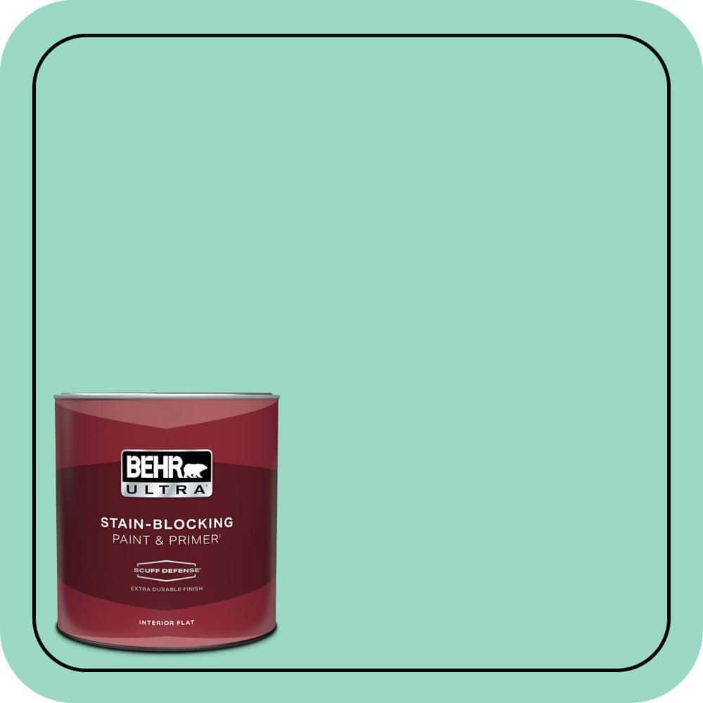 1 qt. Home Decorators Collection #HDC-SP16-07 Isabellas Aqua Extra Durable Flat Interior Paint & Primer price history on PriceWatchPro
