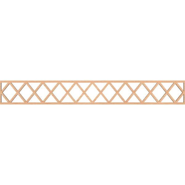 Ekena Millwork Wolford Fretwork 0.25 in. D x 46.5 in. W x 6 in. L Hickory Wood Panel Moulding