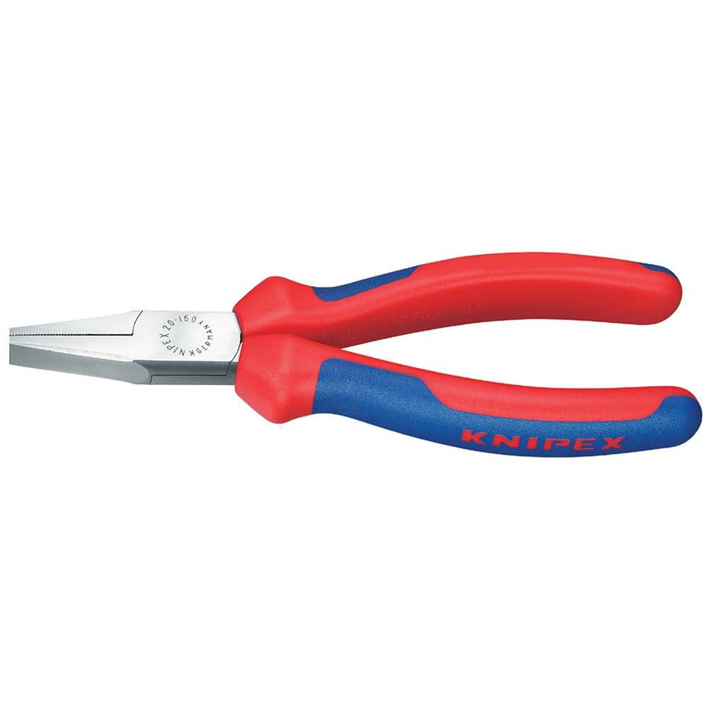 KNIPEX 5-1/2 in. Flat Nose Pliers with Cutter 23 01 140 - The Home Depot