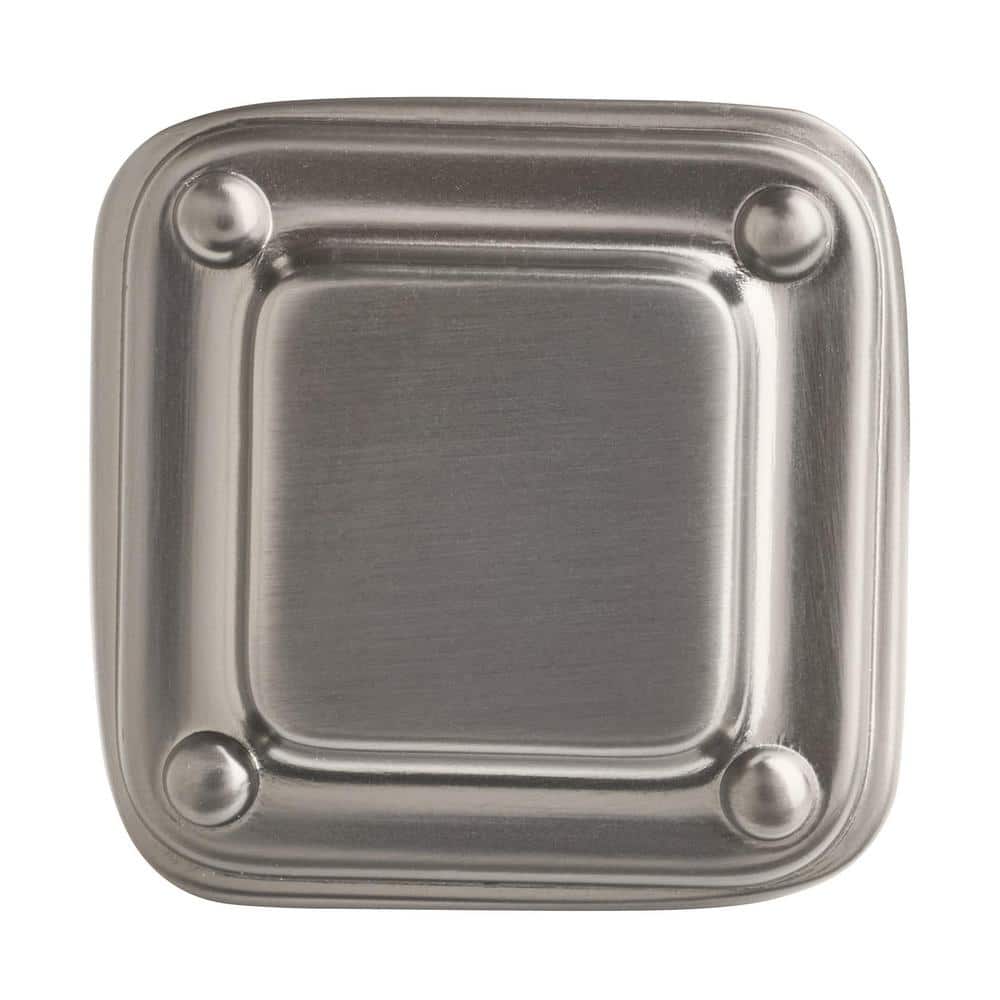 1-3/16" Square Black Brushed Nickel Cabinet Knob
