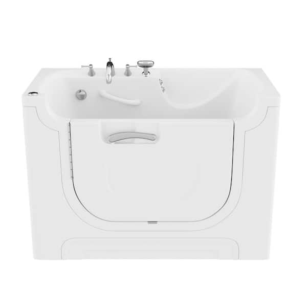 Universal Collection 30 in. L x 60 in. W Left Side Drain Air Jetted Bathtub in White with Aroma and Chroma Therapy