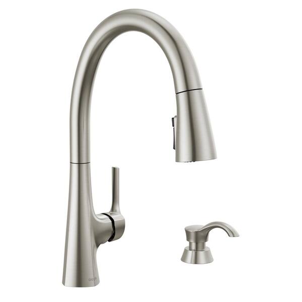 thumbnail interactive-video image 1 of Delta Faucet Mateo Brushed Nickel Kitchen Faucet, Kitchen Faucets 1 of 9
