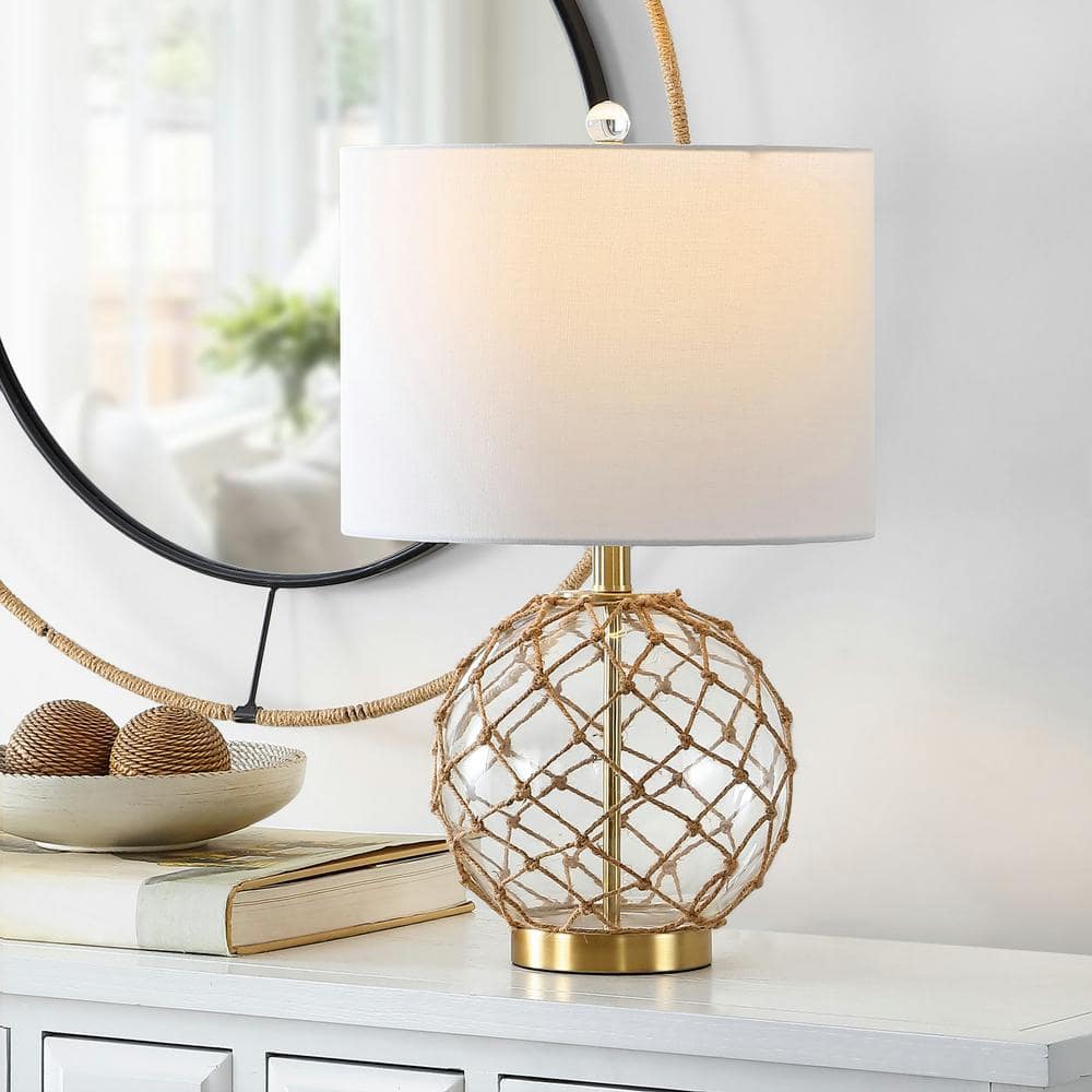 Gremeli 22 in. Brown/Clear Table Lamp price history on PriceWatchPro