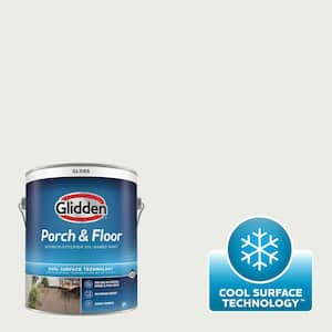 1 gal. PPG0998-1 Cotton Tail Gloss Interior/Exterior Porch and Floor Paint with Cool Surface Technology