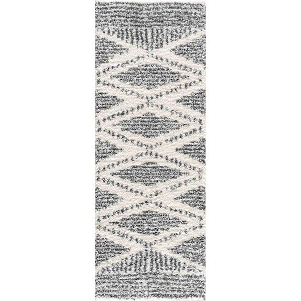 HAUTELOOM Trunding Charcoal/ Cream 3 ft. x 7 ft. Area Rug