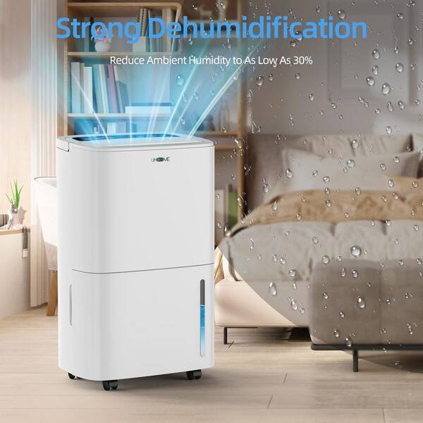 Elexnux 120 pt. 6000 sq. ft. 10.6 pt. Bucket Dehumidifier in
