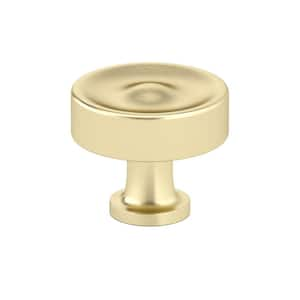 1-3/8 in. (35 mm) Satin Brass Traditional Metal Cabinet Knob