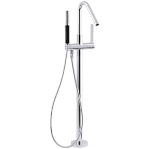 Stillness 1-Handle Freestanding Tub Faucet with Handshower in Polished Chrome