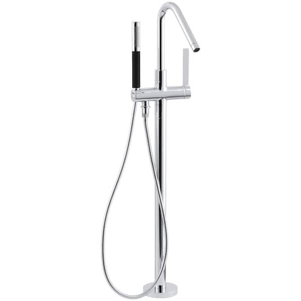 KOHLER Stillness 1-Handle Freestanding Tub Faucet with Handshower in Polished Chrome