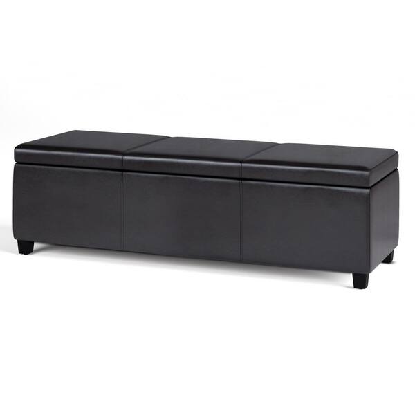 Brooklyn Max Lincoln Tanners Brown, Long Leather Ottoman Bench