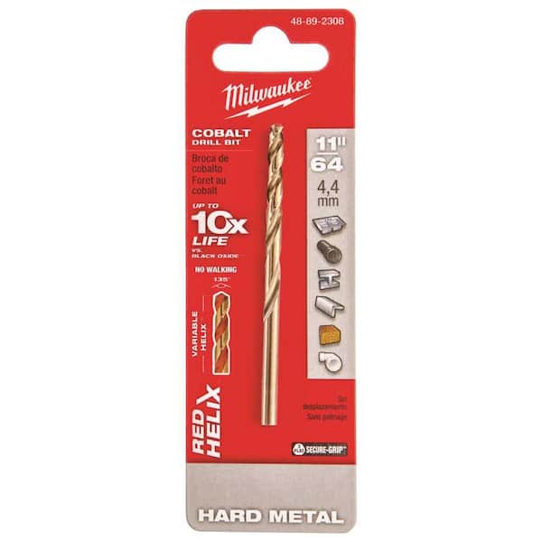 Unbranded 11/64 in. Cobalt Red Helix Drill Bit