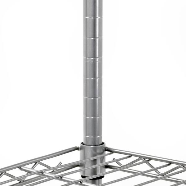 Wire Shelving Pole With Feet Leveler Garage Stockpile Storage Shelf Rack 72” 