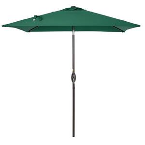 6.5 ft. x 6.5 ft. Square Patio Market Umbrella with UPF50+, Tilt Function and Wind-Resistant Design, Dark Green