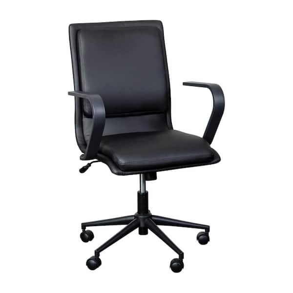 Carnegy Avenue Black/Black Leather/Faux Leather Office/Desk Chair Table Top Only