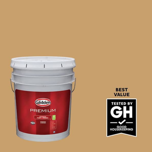 Glidden Premium 5 gal. PPG1089-5 Bleached Maple Satin Interior Latex Paint