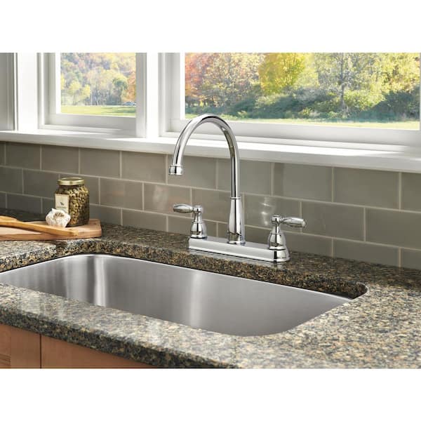 Foundations 2-Handle Standard Kitchen Faucet in Chrome