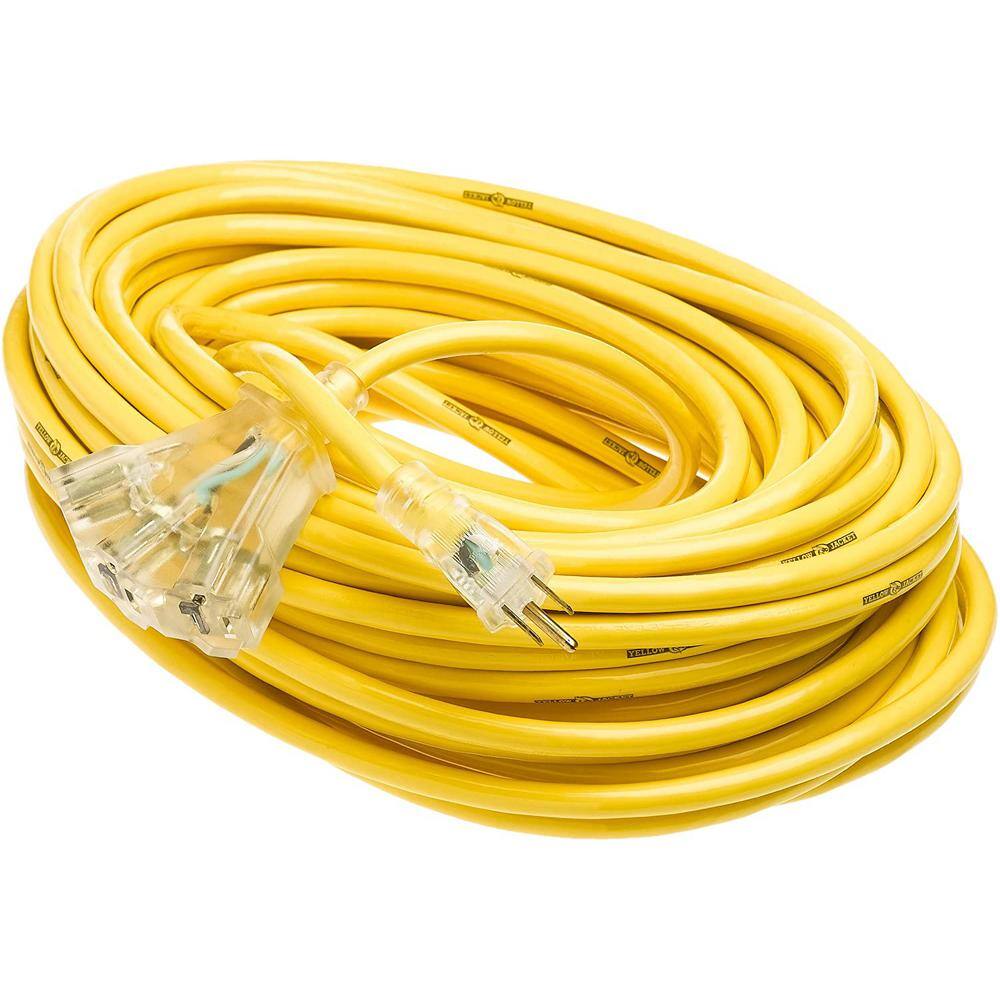 Yellow Jacket Yellow Jacket 100 ft. 12/3 SJTW Extension Cord with 3