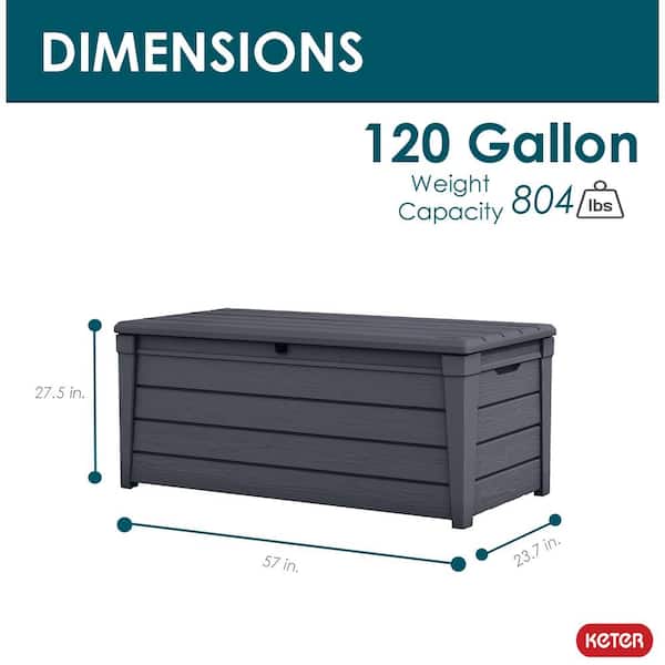 Keter Brightwood 120 Gal. Deck Box Anthracite