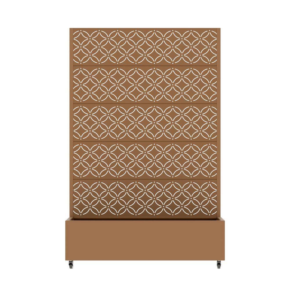 72 in. H x 47 in. W x 16 in. L Metal Brown Rectangle Pots and Planter Raised Box with Trellis for Vine Climbing Plants price history on PriceWatchPro