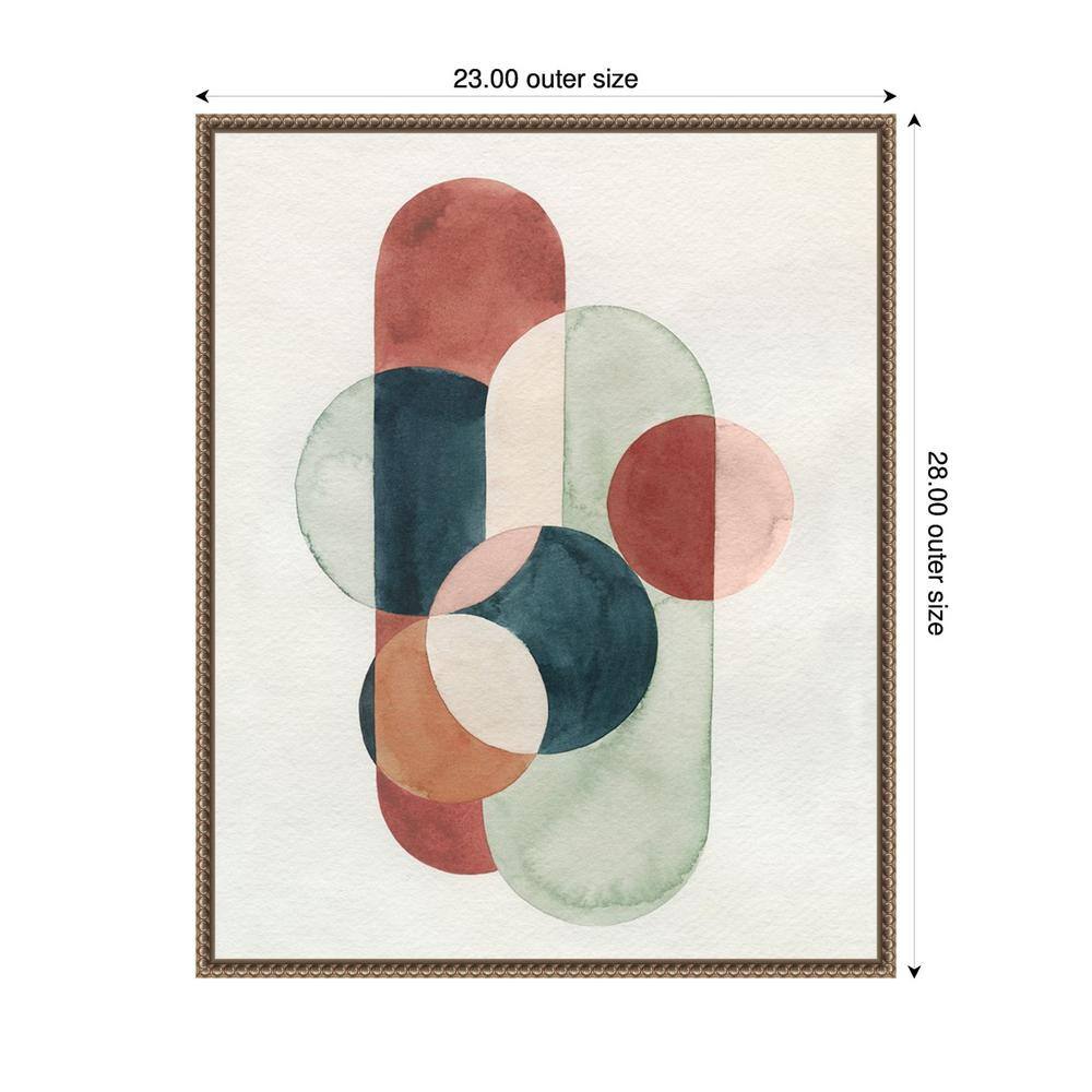 Loops and Bounds I Abstract Canvas Print with Bronze Frame
