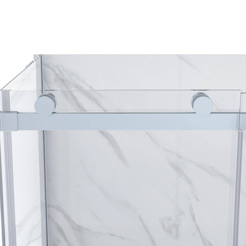 Bristol 48" x 32" Chrome Framed Rectangular Shower Kit
