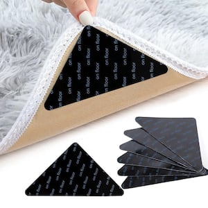 4 x 4 Grippers Carpet Tape 0.2 in. 8 Pcs Non Slip Rug Tape for Hardwood Floors and Tiles Rug Pad