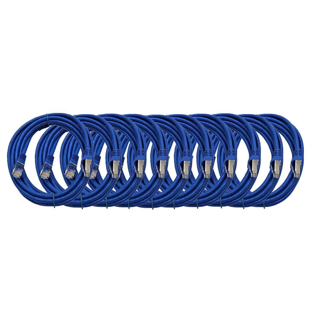 Micro Connectors, Inc 10 ft. CAT 7 SFTP 26AWG Double Shielded RJ45