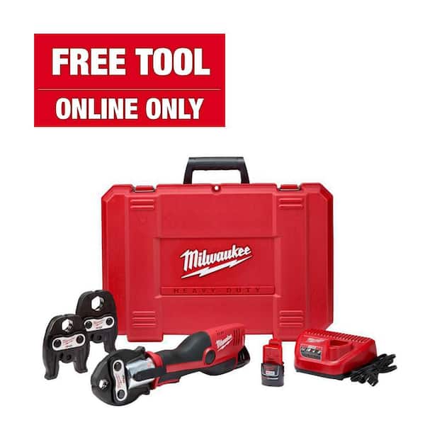 M12 12-Volt Lithium-Ion Force Logic Cordless Press Tool Kit (3 Jaws Included) with Two 1.5 Ah Battery and Hard Case