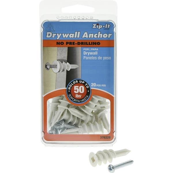 Hillman #8 Nylon Anchor with Screw (20-Pack) 376229 - The Home Depot
