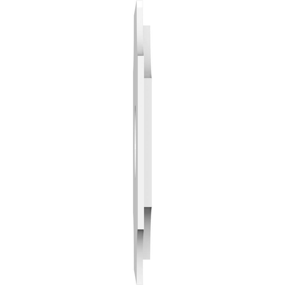 18" White PVC Contemporary Two-Piece Ceiling Medallion