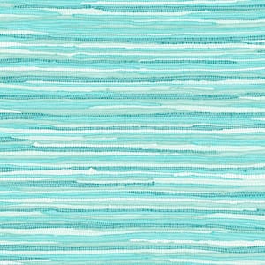 Cabana Turquoise Faux Grasscloth Paper Strippable Wallpaper (Covers 56.4 sq. ft.)