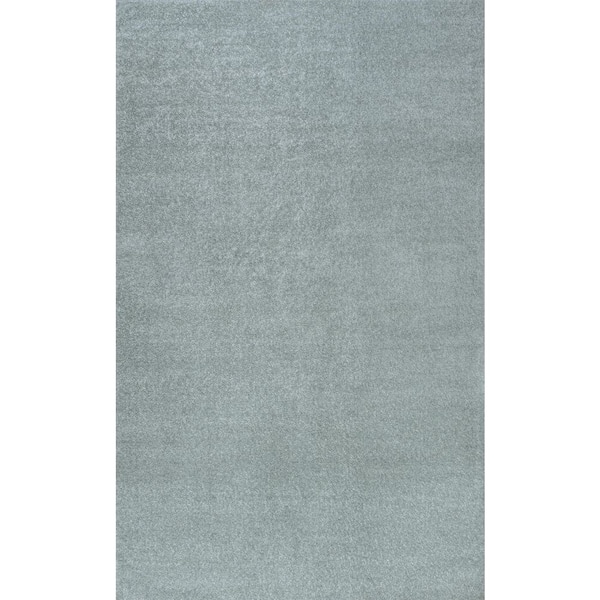 Haze Solid Low-Pile Light Blue 8 ft. x 10 ft. Area Rug