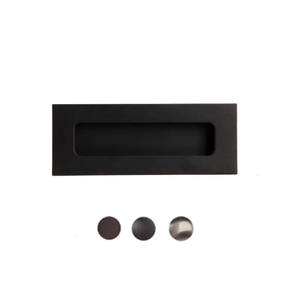 Matte Black Steel Barn Door Finger Pull