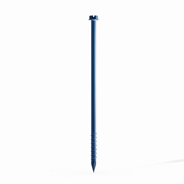 Simpson Strong-Tie Titen 1/4 in. x 6 in. Hex-Head Concrete and Masonry Screw, Blue (100-Pack)