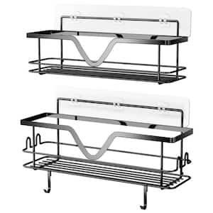 Cubilan Wall Mount Rust Resistant Shower Caddy Shelf Organizer Rack in  Silver (2 Pack) B0B9LZS86F - The Home Depot