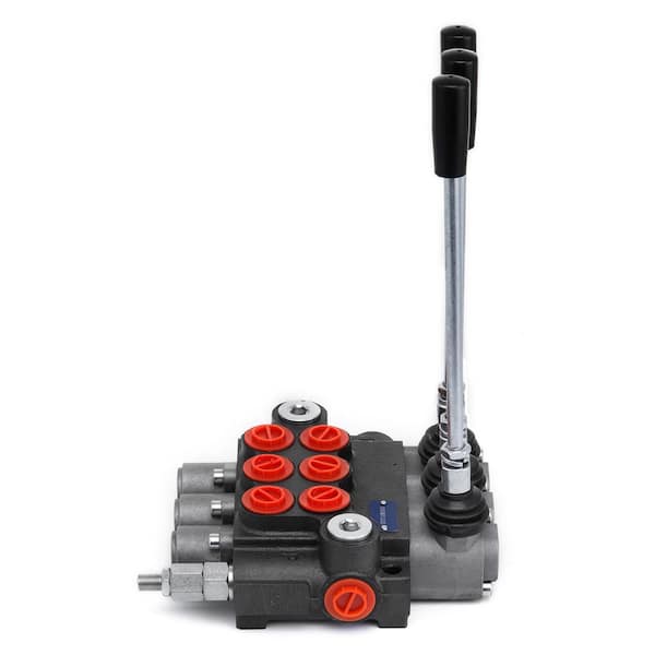 SKYSHALO 3 Spool Hydraulic Control Valve 11 GPM Hydraulic Directional Control Valve Double Acting Hydraulic Valve for Tractors