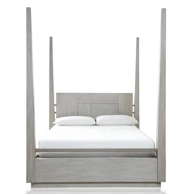 Bed Frame Mounted Queen Four Poster, White Queen 4 Poster Bed