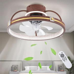 19.6 in. LED Indoor Gold Smart Ceiling Fan with Remote
