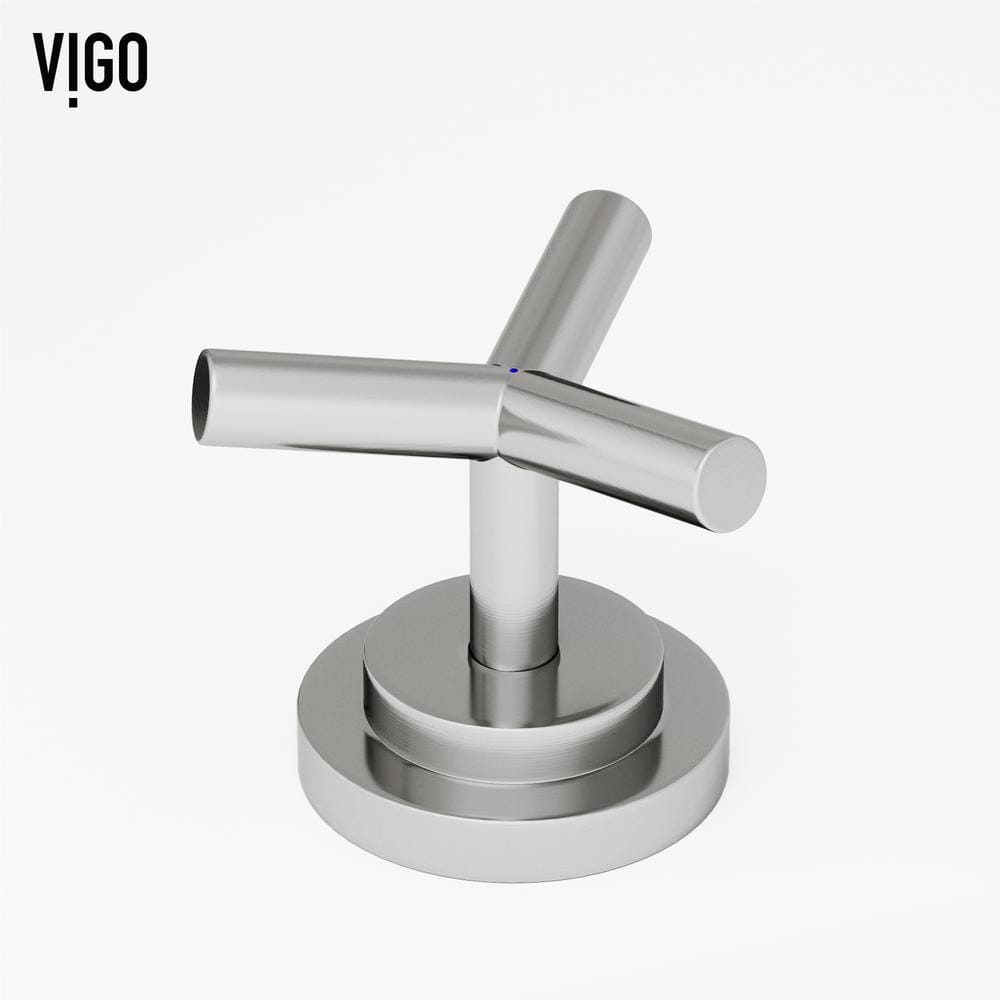 Brushed Nickel High-Arc Widespread Bathroom Faucet with Cross Handles