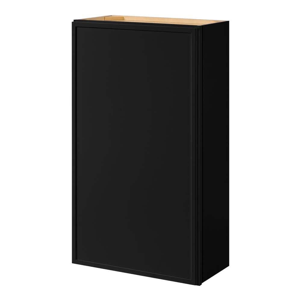 Leyton 24 in. W x 12 in. D x 42 in. H Ready to Assemble Plywood Slim Shaker Wall Kitchen Cabinet in Raven Black price history on PriceWatchPro