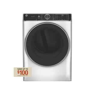 7.8 cu. ft. Smart Front Load Gas Dryer in White with Steam and Sanitize Cycle, ENERGY STAR