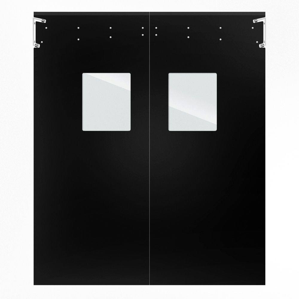 Aleco Impacdor Optima 1 4 In X 72 In X 96 In Single Ply Black Impact Door The Home Depot