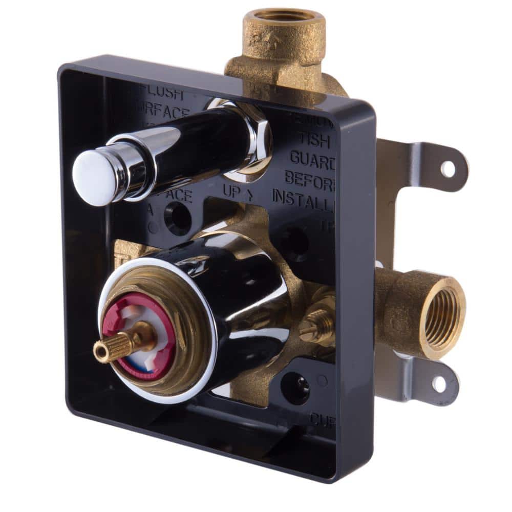 Polished Chrome Round Shower Mixer with Diverter