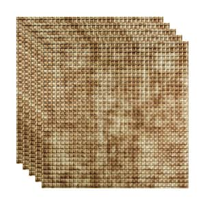 Fasade Square 2 ft. x 2 ft. Bermuda Bronze Lay-In Vinyl Ceiling Tile ...