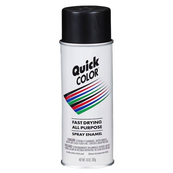 Quick Color 10 Oz Flat Black General Purpose Spray Paint J2853812 - Black Quick Color Spray Paint Msds